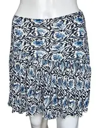 H&M  Skirt Women 6 Blue White Floral Flower Drop Waist Flowy Peasant Bohemian Y2K