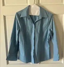 Casual Corner Light Blue Button Down Shirt