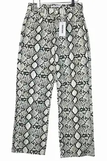 NWT Disclosure Snake Print Baggy Wide‎ Leg Jeans Size 9/29