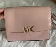 Michael Kors pink crossbody purse leather