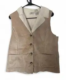 Llbean Women's Tan and Brown Gilet