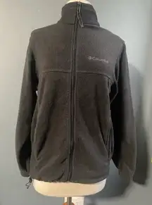 Columbia Fleece Jacket Women's Black Full Zip Long Sleeves Outdoor Layer Coat
