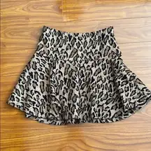 Free People Cheetah Print Fit & Flare Skirt