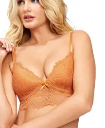 Frederick’s of Hollywood Haley All Over Lace Bralette Desert Sun NWT L