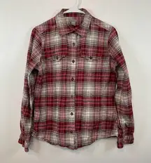 Carhartt  Plaid Button Up M Cotton Long Sleeve Collared Chest Pocket