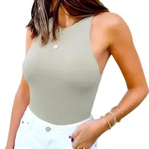 NWT REORIA Gray Double Layered Bodysuit XS