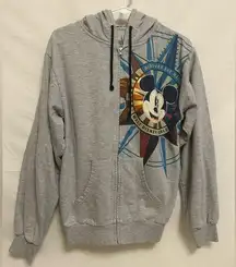 Disney Walt‎  World the Magic Compass Mickey Mouse Zip Up Hoodie Size Small