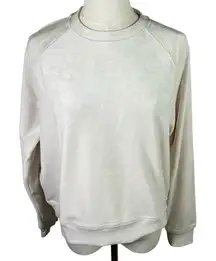Lou & Grey Fluffy Marshmallow Velour Pullover Sweatshirt Women's‎ Size S New $68
