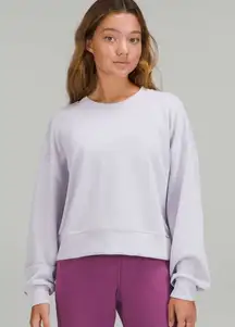 Lululemon Perfectly Oversized Cropped Crew *Softstreme Faint Lavender