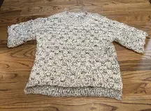 Umgee Women's Chunky‎ Knit Basket Weave Fuzzy Oversized Sweater Size Medium