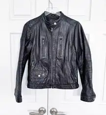 Banana Republic Black Leather Moto Jacket