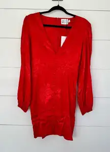 Hello Molly Women’s 4 Red Heart Eyes Long Sleeve Dress NWT new