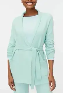 NEW J.Crew Factory Wrap Cardigan Sweater Top & Pants Set Soft Yarn Wintergreen