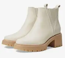 DV by Dolce Vit Dolce Vita Harte H20 Boots Booties With Heel Cream Ivory Size 9.5