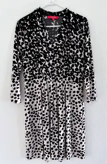 Catherine Malandrino‎ Dress Womens Medium Black White Pleated Career Timeless