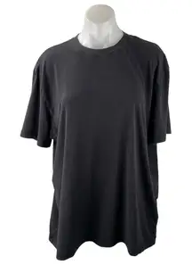 Skims Women's Black Crewneck Short Sleeve Oversized Casual Tee T-shirt Top Sz M