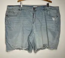 Lane Bryant mid rise‎ boyfriend Bermuda jean shorts size 28