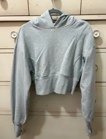 OFFLINE by Aerie Cropped Hoodie – Heather Gray - Size Small
