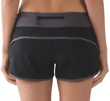Lululemon Speed Short 2.5" Black Dark Carbon Swift Ultra Woven 4 way Stretch 4