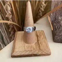 High Polished Stainless Steel AAA Grade CZ Ring Size 7,8,9