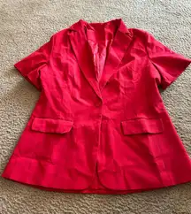 Woman size X-Large red short sleeve blazer  unused no tags