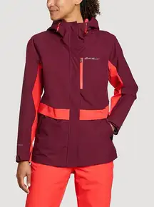 Eddie Bauer Women’s Funski Waterproof Ski Snow Shell Jacket Outdoor in Red L