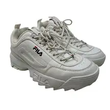 Fila Disruptor Sneakers Women's Size 9 White Lace Up *READ