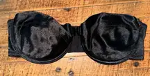 Victoria’s Secret black satiny strapless 34B bra