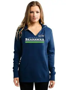 NEW! Majestic Seattle SEAHAWKS NFL Self Determination Hoodie Women's Small