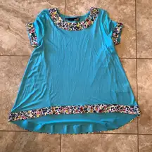 Love Moschino Like New Blue Oversized Blouse