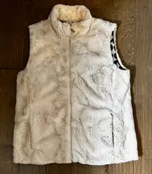 Women's Cream Fleece Vest