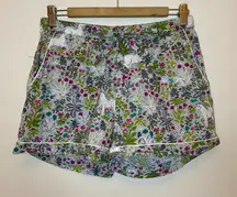 PRINTFRESH Unicorn’s Garden Short Sleeve Button Down Cotton Pajama Shorts Small