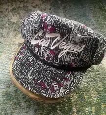 Vintage Las Vegas paint splatter snap back trucker hat, OS