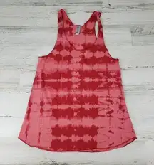 NWOT American Apparel Custom Red Bleach Tie Dye Box Tank Top Women's Size Medium