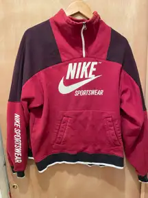 Womens Sportswear Windrunner Jacket Red Pullover Zip large good condition