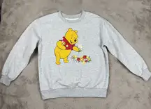 Disney Winnie The Pooh Sweatshirt Crewneck Graphic Pullover Top Women's L Travel