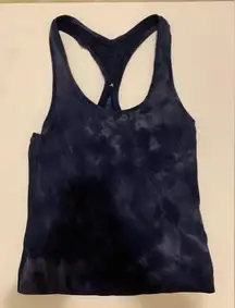 Lululemon Navy blue tie dye  cool racerback race length tank top