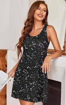 NWT Size S Galaxy print dress galaxy space preppy whimsy 