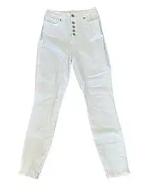 Good American  Womens Good Legs Straight Light Compression Jeans White 4/27