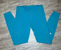 Lululemon blue Teal High-Waisted Leggings