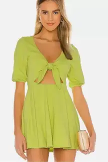 Lovers and Friends Tirzah Mini Dress Cutout Knot in Pistachio Green- Size Small