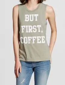Fifth Sun xsmall But First Coffee burnout tank