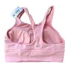 NWT LULULEMON Wunder Train Longline Bra w Pads size 8 C/D Cup Dew Pink Everlux