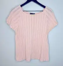 Les Copains Pink Short Sleeve Sweater Size 46 US Size 10