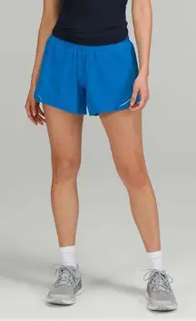 Lululemon Hotty Hot Low-Rise Lined Short 4" - Poolside Blue
