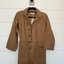 Madewell x As Ever Women’s XXS Olive Green Utility Jumpsuit New