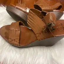 Jessica Simpson brown wedge sandals size 8
