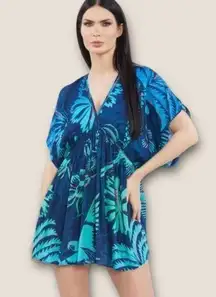 Desigual Tropical Tunic Dress Blue Combo M