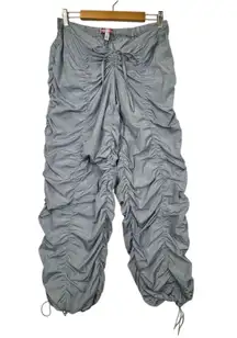 Urban Outfitters Ruched Parachute Pants Light Blue Low-Rise Women’s Size Large