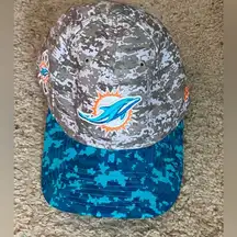 NFL Miami Dolphins Women’s Hat Cap Digital Camo Print Turquoise Green Football